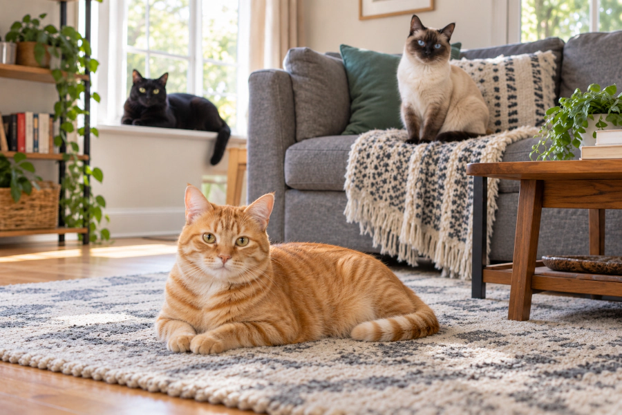 Cats in Living Room - Doug's Pets